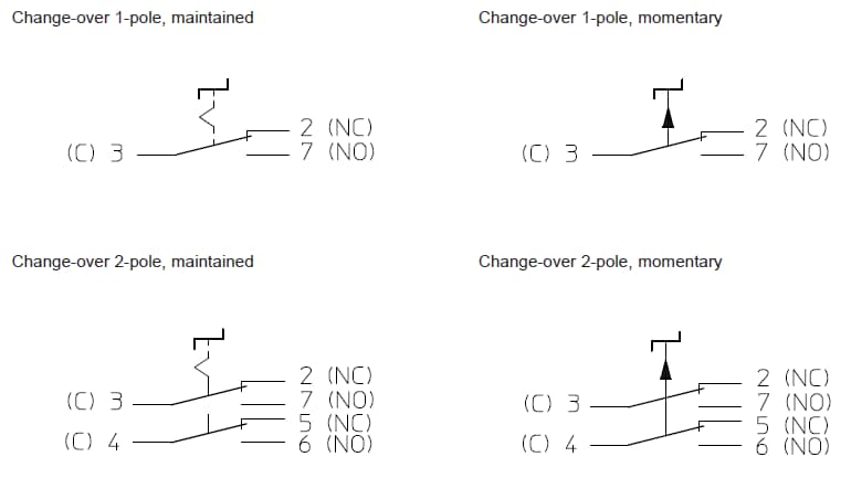 Applikations-Schaltungsdiagramm - TE Connectivity / KISSLING DS Abgedichtete Drehschalter